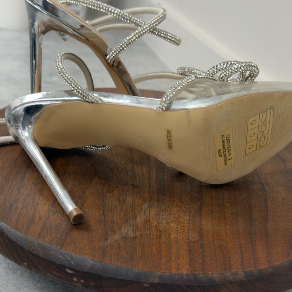 Anne Michelle Silver Rhinestone Bow‎ Heels - Picture 13 of 13